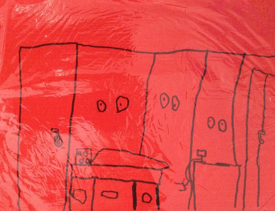 Tiago, 7 anos; artista de referência James Turrell